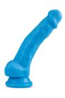 7.5 Inch Dual Density Cock With Balls blue Tapadókorongos dildó