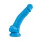 7.5 Inch Dual Density Cock With Balls blue Tapadókorongos dildó