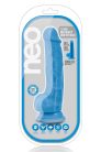 7.5 Inch Dual Density Cock With Balls blue Tapadókorongos dildó