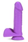 Blush 8 Inch Cock With Balls Neon Purple Tapadókorongos dildó