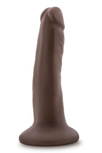 Blush Dr.Skin - Plus 5 Inch Posable Dildo Chocolate Tapadókorongos dildó