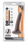 Blush Dr.Skin - Plus 5 Inch Posable Dildo Chocolate Tapadókorongos dildó