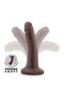 Blush Dr.Skin - Plus 5 Inch Posable Dildo Chocolate Tapadókorongos dildó