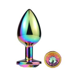   Attraction Metal Anal Plug With Stone L No. 74 Rainbow anál plug