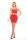 Pink Lipstick Lingerie - Set The Tone 3Pc Fishnet Set Red Szexi ruha