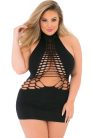 Pink Lipstick SEAMLESS DRESS BLACK PLUS SIZE