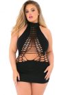 Pink Lipstick SEAMLESS DRESS BLACK PLUS SIZE