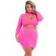 Pink Lipstick Stop & Stare 2PC Skirt Set  Szexi ruha