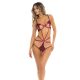 Rene Rofe Lingerie Walk Away Crotchless Teddy Burgundy M/L body
