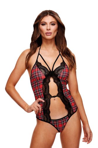 Teachers Pet - Schoolgirl Peek-A-Boo Teddy Red S/M diáklány jelmez