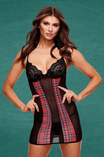 Teacher's Pet - Schoolgirl Chemise Red S/M diáklány jelmez
