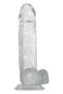 Adam & Eve Crystal Clear 8 Inch Tapadókorongos dildó