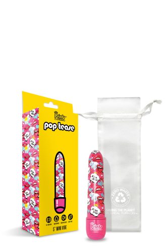 Prints Charming Pop Tease5 Inch Mini Vibe Kiss Me Pink Kemény vibrátor