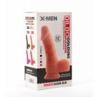 X-MEN 7.5" Dildo Colours Pleasure Flesh  1 Tapadókorongos dildó