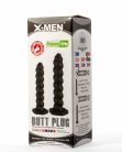 X-Men 7.87" Silicone Butt Plug Black S fenékdugó