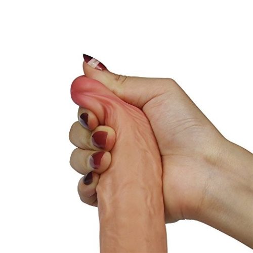 Lovetoy 8'' Dual-layered Silicone Dildo     Tapadókorongos dildo