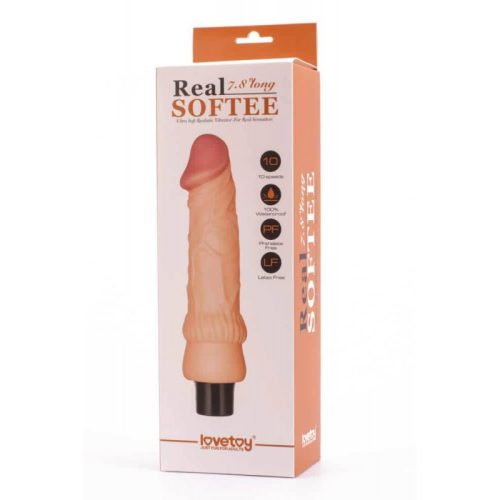 REAL SOFTEE Vibrating Dildo 2      bőrhatású vibrátor
