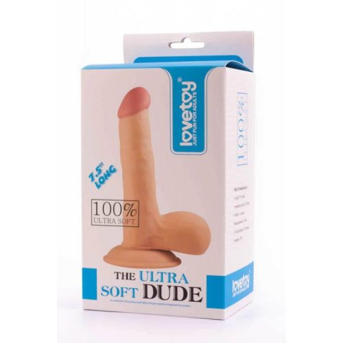 Lovetoy 7.5" The Ultra Soft Dude 3       Tapadókorongos  dildó