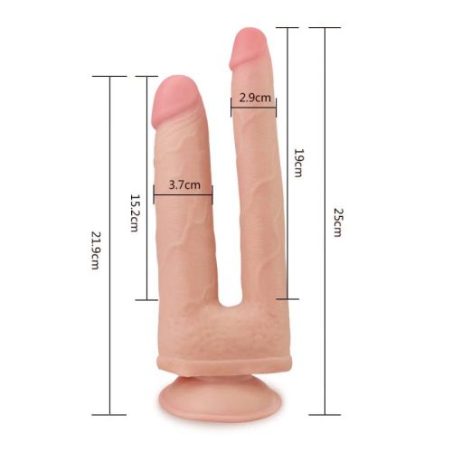 Skinlike Cock  felcsatolható dupla anál dildo