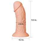 9.5'' Realistic Curved Dildo Tapadókorongos dildo