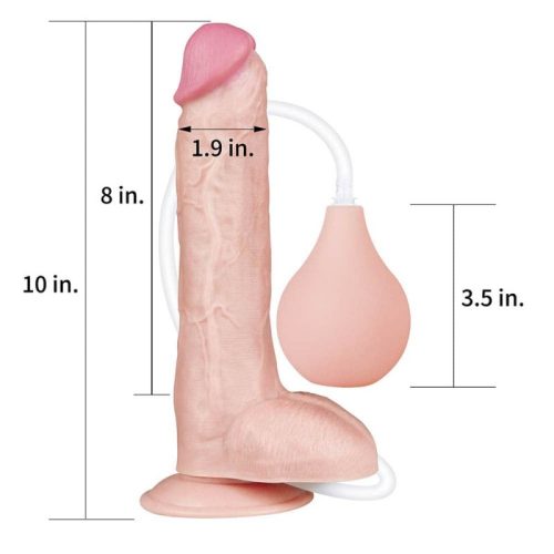 Lovetoy 10'' Squirt Extreme Dildo Tapadókorongos ejakulákó dildo