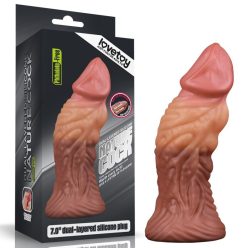   Lovetoy 7.0'' Dual layered Platinum Silicone  dildo
