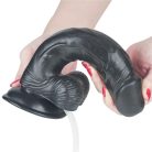 Lovetoy 9'' Squirt Extreme Black  Dildo Tapadókorongos dildo