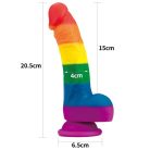 Lovetoy 8'' Prider Dildo Tapadókorongos dildó