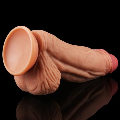 Lovetoy 10" Dual-Layered Silicone Cock tapadókorongos dildó