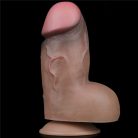 Lovetoy 7" Dual-Layered Silicone Nature Cock Brown Tapadókorongos dildó