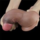 Lovetoy 7" Dual-Layered Silicone Nature Cock Brown Tapadókorongos dildó