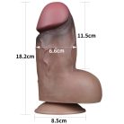 Lovetoy 7" Dual-Layered Silicone Nature Cock Brown Tapadókorongos dildó