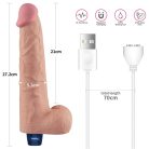 Lovetoy 10" REAL SOFTEE Rechargeable Valósághű vibrátor