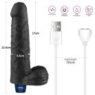 Lovetoy 9" REAL SOFTEE Rechargeable Valósághű vibrátor