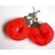 Metal Handcuff with Plush red - bilincs  