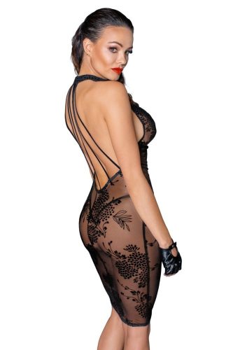  Noir Handmade - Midi tulle dress with velvet straps in the back - L szexi ruha