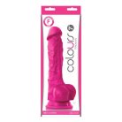 Ns Novelties Colours Pleasures  7 Pink  Tapadókorongos dildo