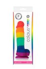 Ns Novelties Colours Pride Edition 5 inch Dildo Rainbow  Tapadókorongos dildo