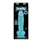 Ns Novelties Firefly - 8" Glowing Dildo - Blue        Tapadókorongos dildó