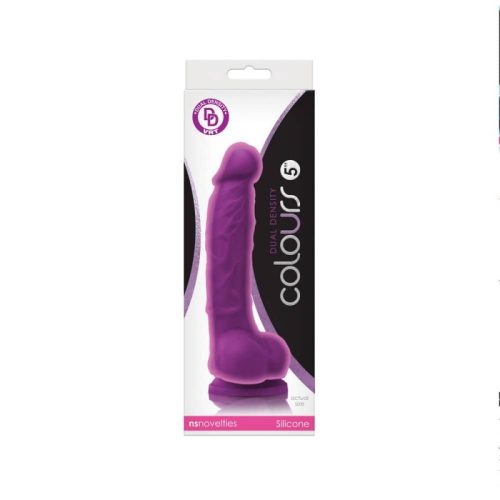 Ns Novelties Colours  Dual Density  5" Dildo  Purple     Tapadókorongos dildo