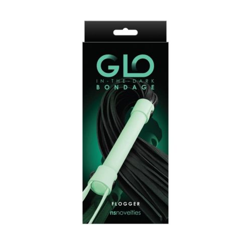 Ns Novelties GLO Bondage - Flogger - Green Korbács