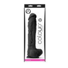 Ns Novelties Colours Pleasures 10" Dildo Black tapadókorongos dildó