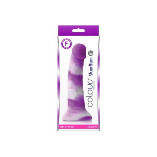 Ns Novelties Colours Pleasures Yum Yum 6" Dildo Purple Tapadókorongos dildo