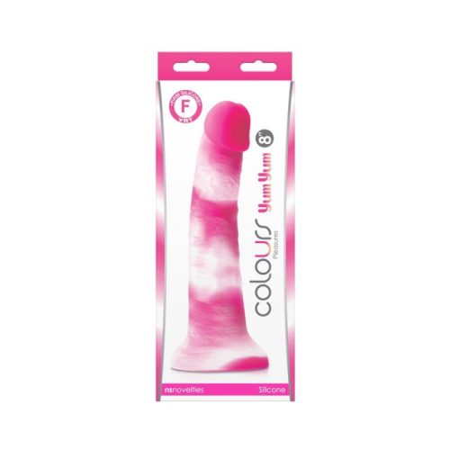 Ns Novelties Colours Pleasures Yum Yum 8" Dildo Pink Tapadókorongos dildo
