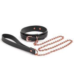   Ns Novelties Bondage Couture Collar and Leash  Black nyakörv és póráz