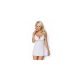 Obsessive 810-BAB-2 babydoll & thong white S/M    hálóing és tanga