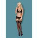 Obsessive 810-SEG-1 3 pcs set black   Fehérnemű szett