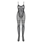 Obsessive Bodystocking F213   virágos overall, hálós combszegéllyel 