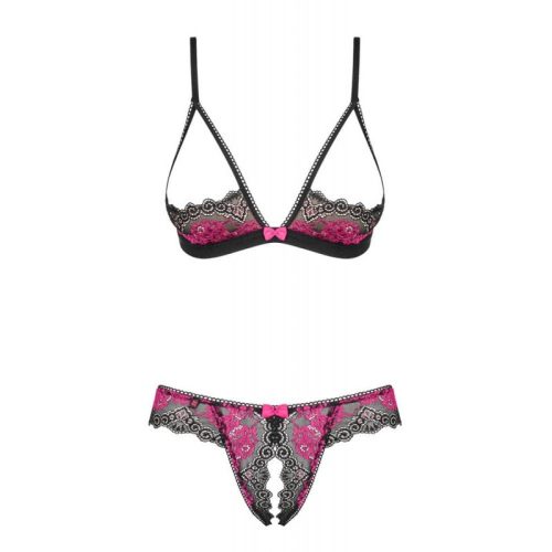 Obsessive Tulia L/XL szexi nyitott melltartós szett