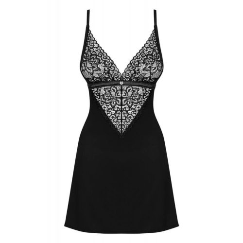 Obsessive Cecilla chemise & thong black S/M babydoll